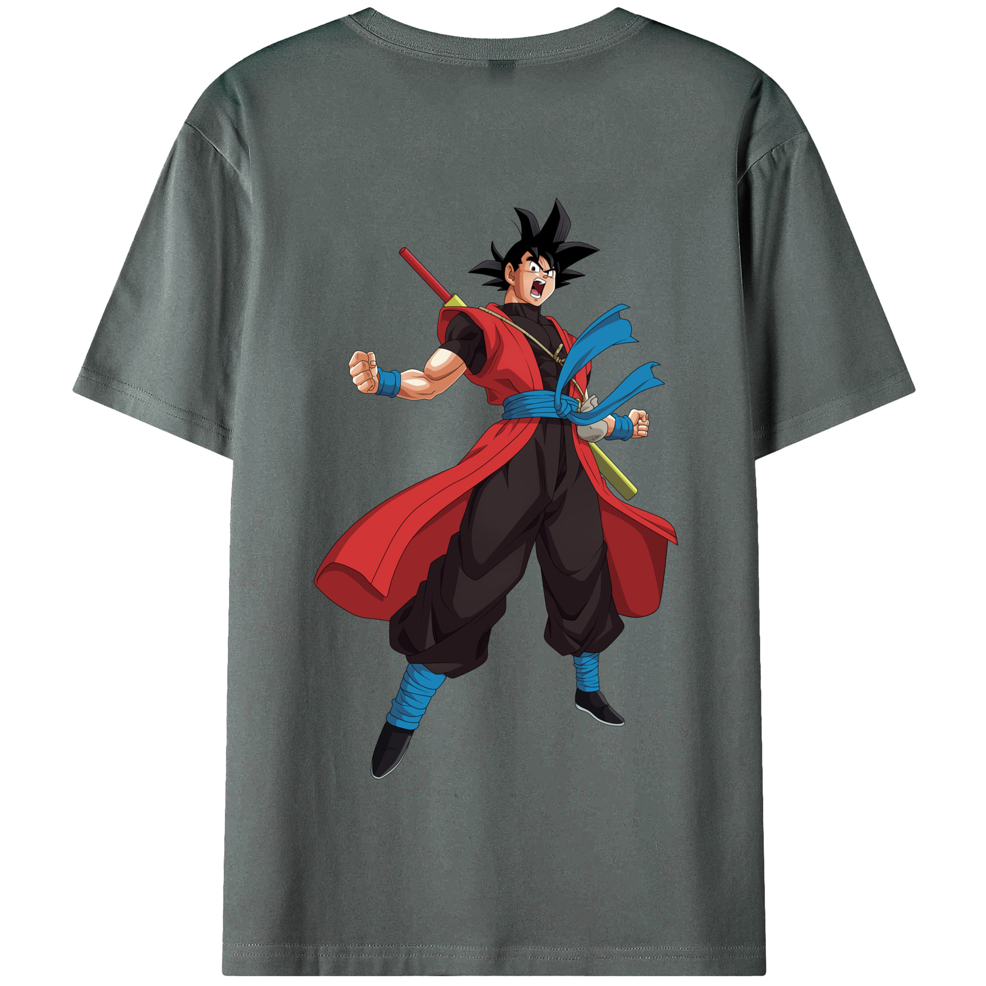 （画像用） ドラゴンボール 孫悟空（そん ごくう）Son Goku カカロット DRAGON BALL Kakarotto 綿100％半袖Tシャツ（背面プリント）